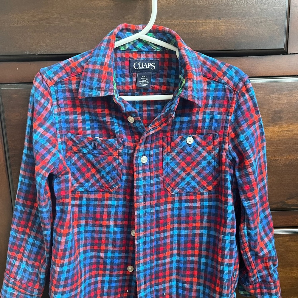 Chaps Multicolor Plaid Shirt